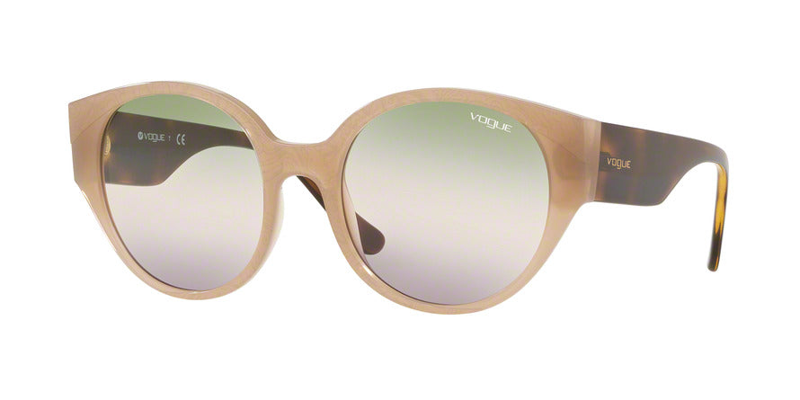 Vogue VO5245S Round Sunglasses  26790M-OPAL TURTLEDOVE/SERIGRAPHY 53-19-140 - Color Map light brown