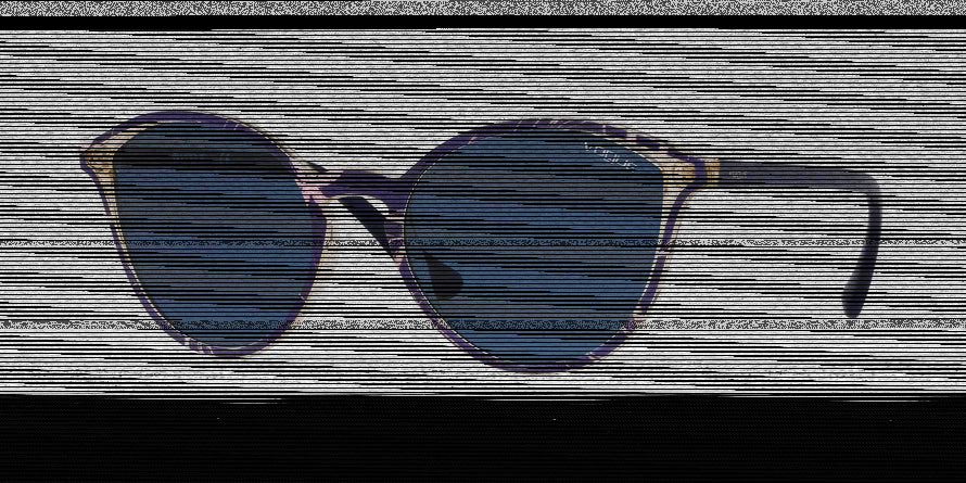 Vogue VO5255S Phantos Sunglasses  269680-TOP BLUE/TEXT PINK YELLOW TR 55-19-140 - Color Map multi