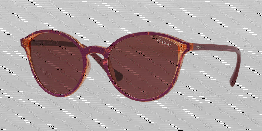 Vogue VO5255S Phantos Sunglasses  269775-TOP RED/TEXT ORANGE CORAL 55-19-140 - Color Map multi