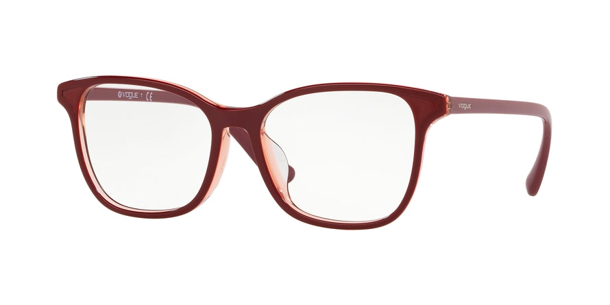 Vogue VO5256F Rectangle Eyeglasses  2297-TOP RED/TRANSPARENT RED 53-16-140 - Color Map red