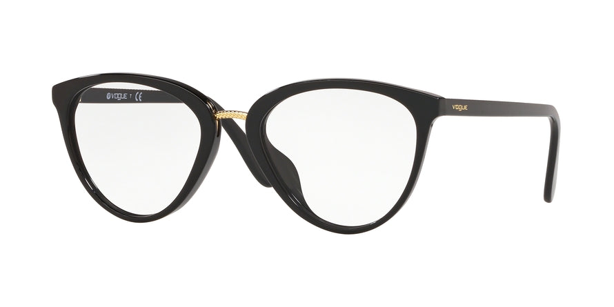 Vogue VO5259F Rectangle Eyeglasses  W44-BLACK 53-19-140 - Color Map black