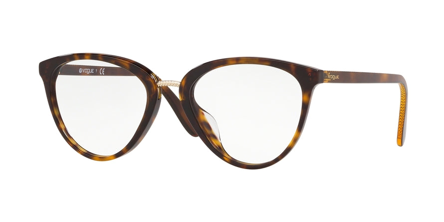 Vogue VO5259F Rectangle Eyeglasses  W656-DARK HAVANA 53-19-140 - Color Map havana