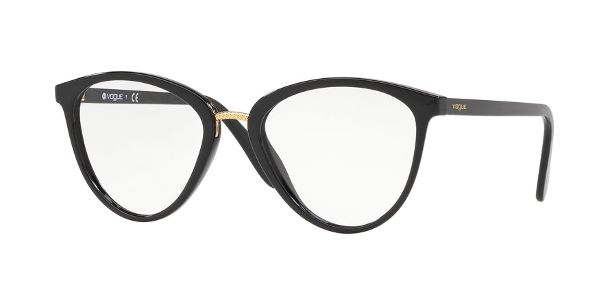 Vogue VO5259 Round Eyeglasses  W44-BLACK 53-19-140 - Color Map black