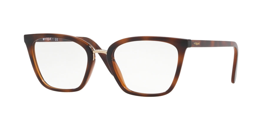 Vogue VO5260 Rectangle Eyeglasses  2386-TOP DK HAVANA/TR LIGHT BROWN 53-19-140 - Color Map havana