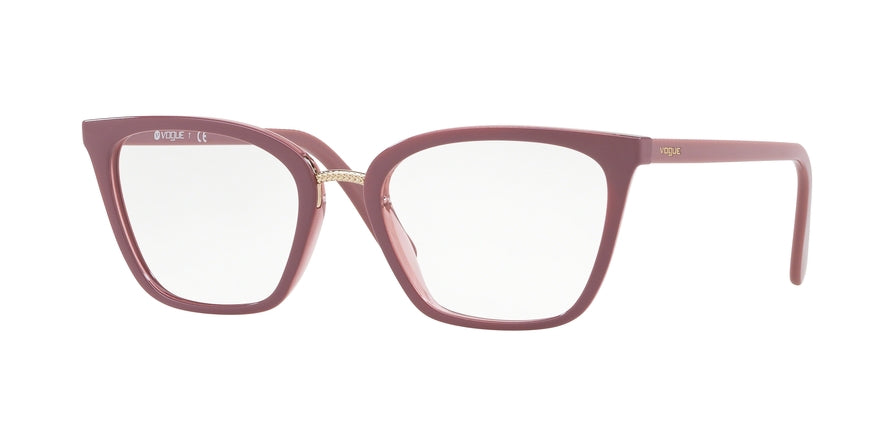 Vogue VO5260 Rectangle Eyeglasses  2554-TOP ANTIQUE PINK/PINK TRANSP 53-19-140 - Color Map pink