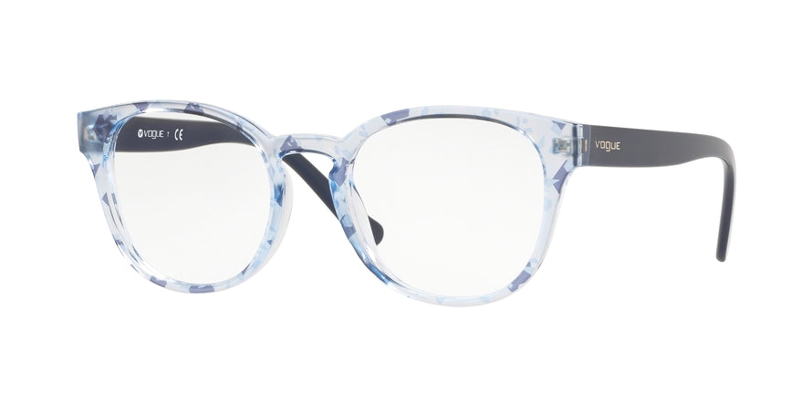 Vogue VO5272 Square Eyeglasses  2727-TEXT STRIPES AZZ/BLUE TR BLUE 49-19-140 - Color Map multi