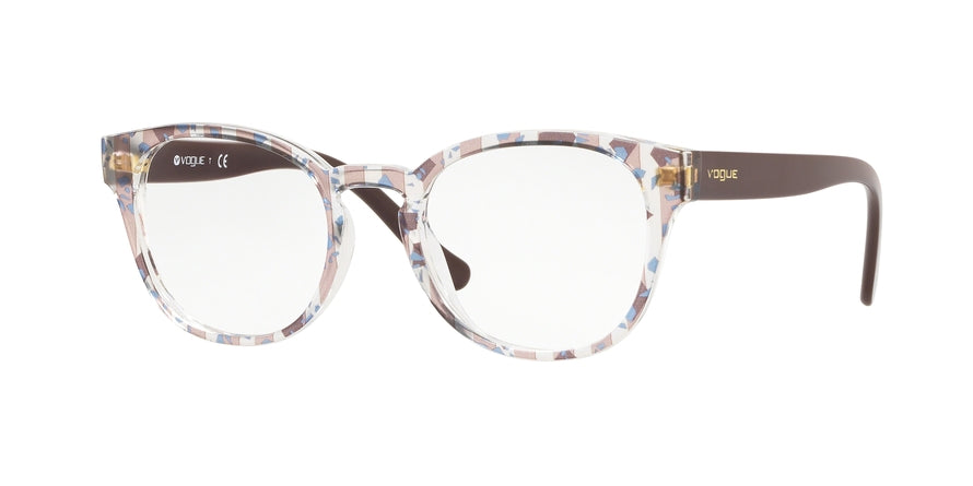 Vogue VO5272 Square Eyeglasses  2730-TEXT STRIPES BROWN/BLUE TRANSP 51-19-140 - Color Map multi