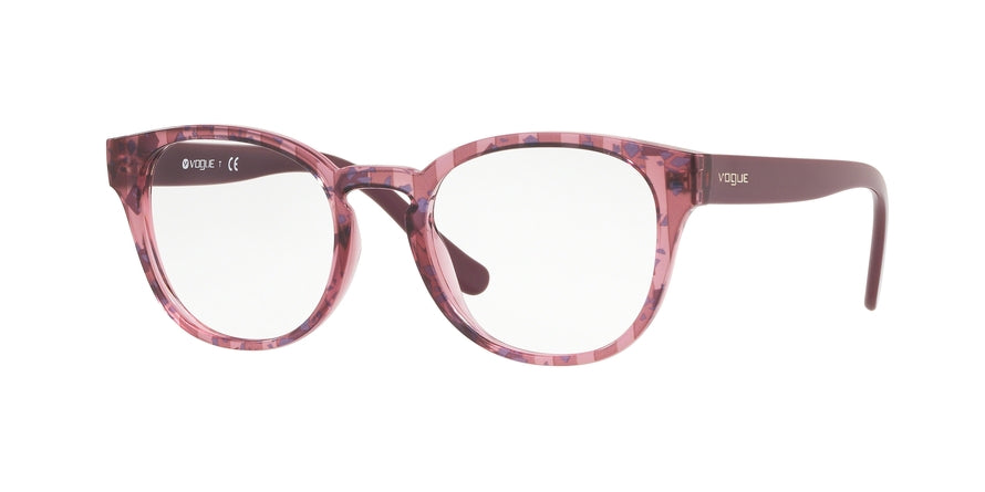 Vogue VO5272 Square Eyeglasses  2731-TEXT STRIPES BRN/BLUE TR DKBLU 51-19-140 - Color Map multi