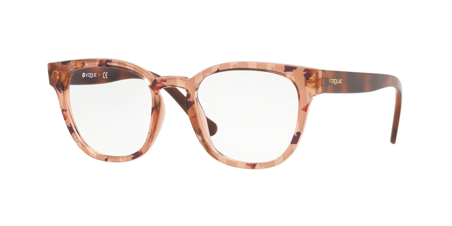 Vogue VO5273 Square Eyeglasses  2728-TEXT STR BEIGE HAV/GRE BRN TR 50-19-140 - Color Map multi