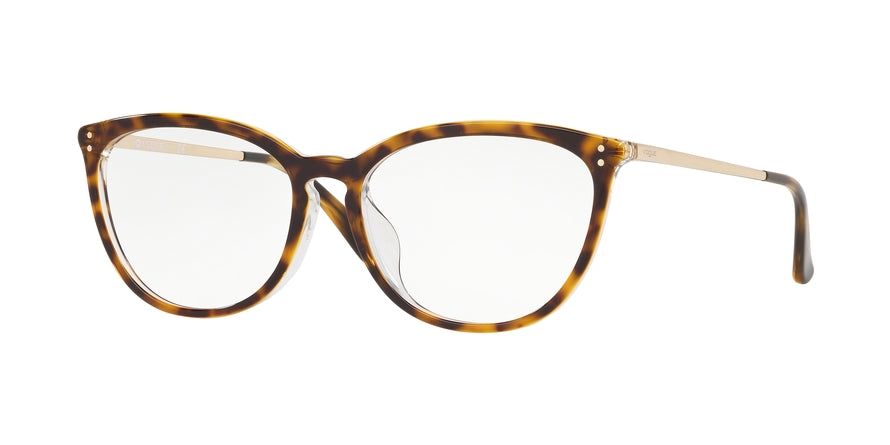 Vogue VO5276F Cat Eye Eyeglasses  1916-TOP LIGHT HAVANA/TRANSPARENT 54-16-140 - Color Map havana