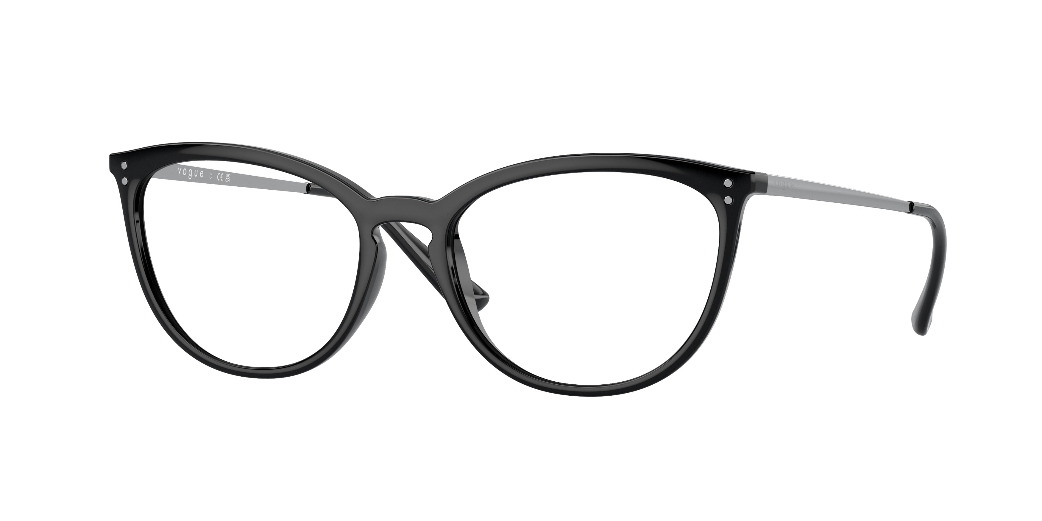 Vogue VO5276 Cat Eye Eyeglasses  W44-Black 53-140-17 - Color Map Black