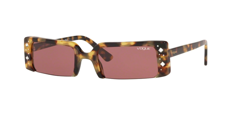 Vogue SOHO VO5280SB Rectangle Sunglasses  260569-YELLOW HAVANA 57-14-140 - Color Map havana