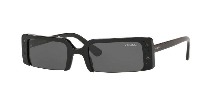 Vogue SOHO VO5280SB Rectangle Sunglasses  W44/87-BLACK 57-14-140 - Color Map black