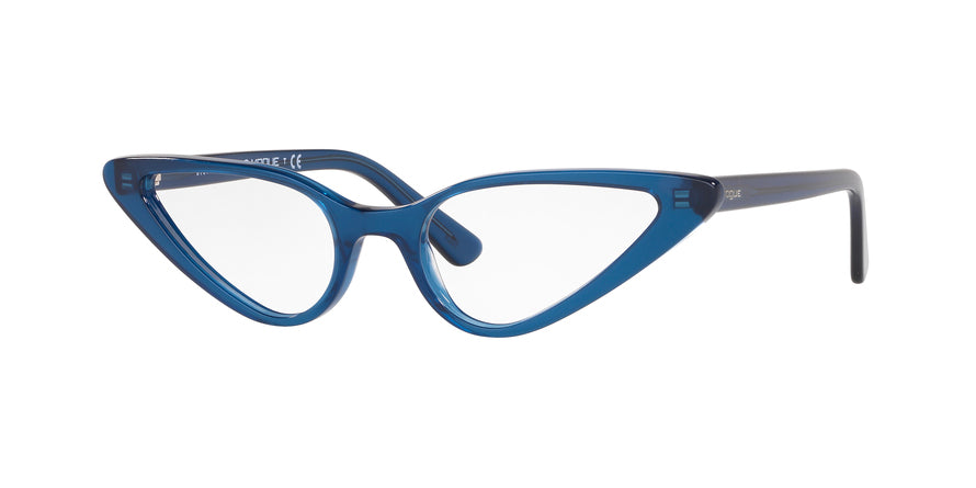 Vogue YOLA VO5281 Cat Eye Eyeglasses  2065-TRANSPARENT DARK BLUE 53-18-140 - Color Map blue
