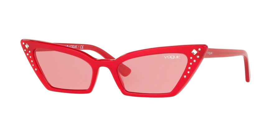 Vogue SUPER VO5282SB Cat Eye Sunglasses  269384-OPALESCENT RED 54-18-140 - Color Map red