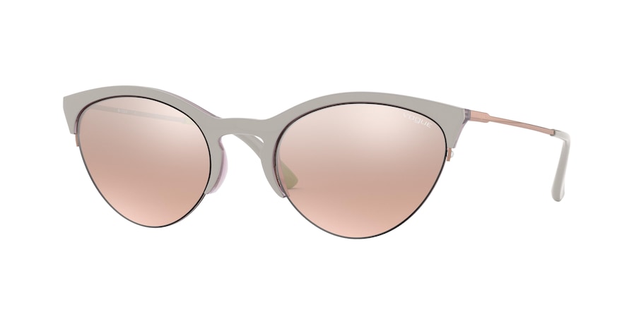 Vogue VO5287S Cat Eye Sunglasses  27587E-TOP GREY/TRANSPARENT PINK 54-22-140 - Color Map grey