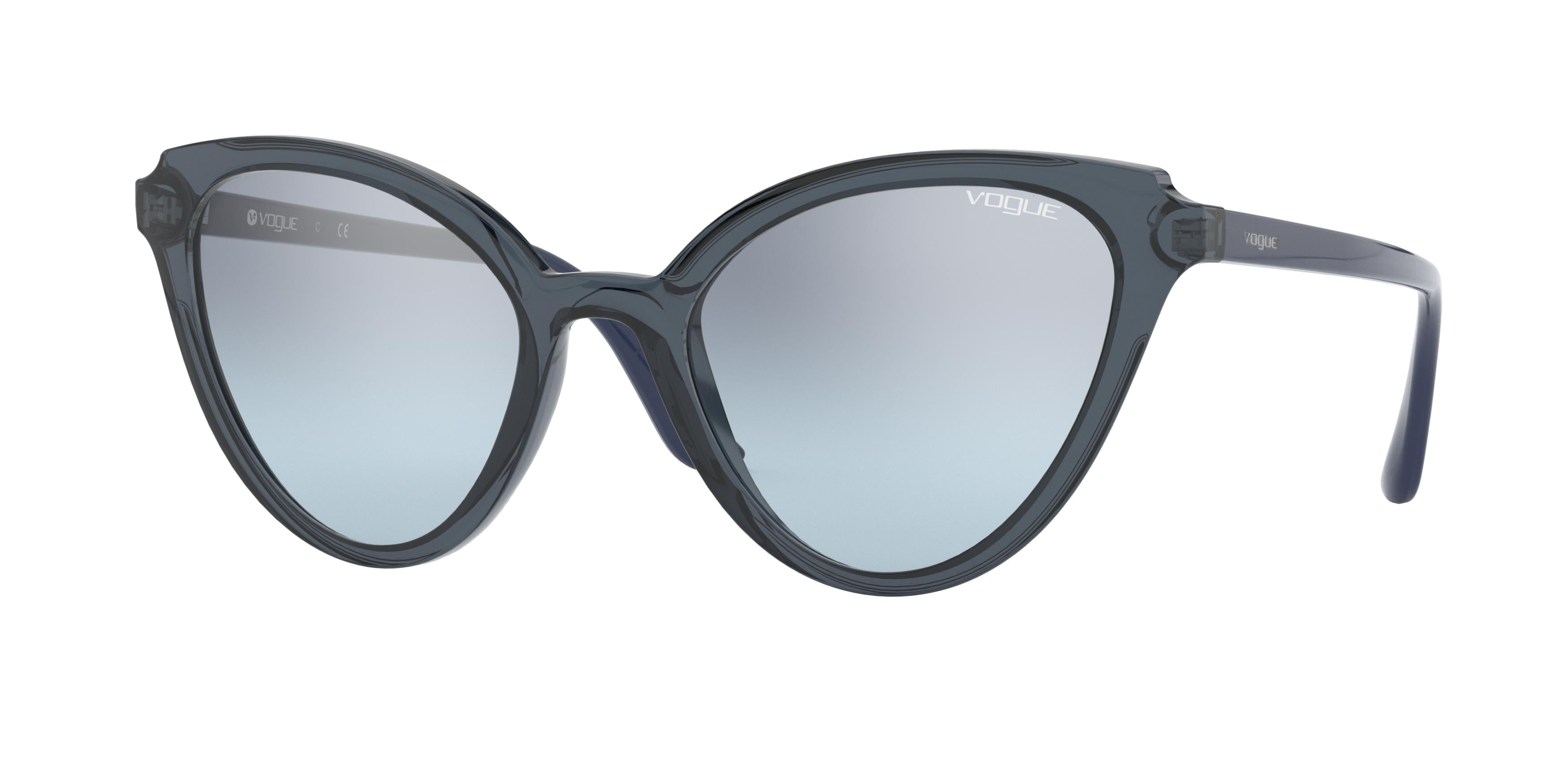 Vogue VO5294S Phantos Sunglasses  27647C-Top Transparent Blue/Blue 50-140-21 - Color Map Blue