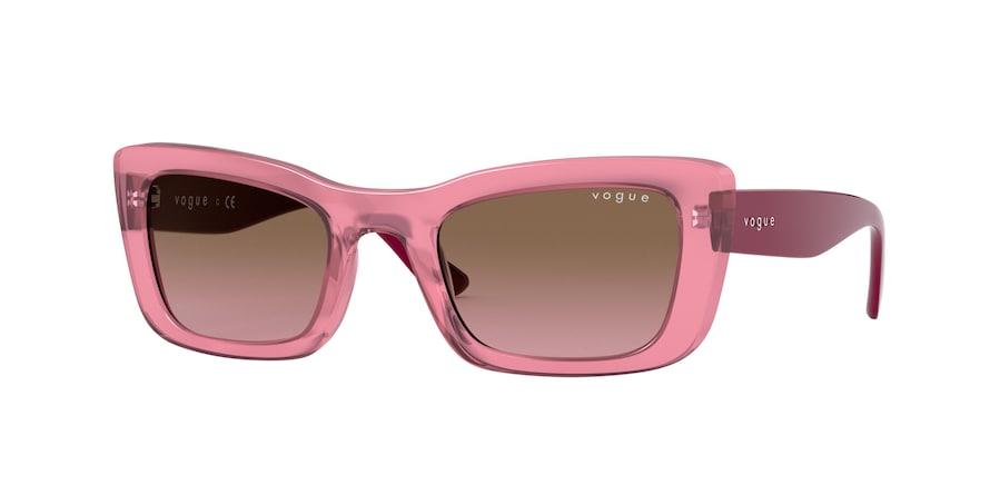 Vogue VO5311SF Pillow Sunglasses  279814-TRANSPARENT CHERRY 52-20-135 - Color Map pink