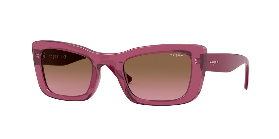 Vogue VO5311S Pillow Sunglasses  279814-TRANSPARENT CHERRY 49-22-135 - Color Map pink