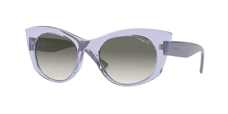 Vogue VO5312S Irregular Sunglasses  279711-TRANSPARENT LILAC 50-19-135 - Color Map violet