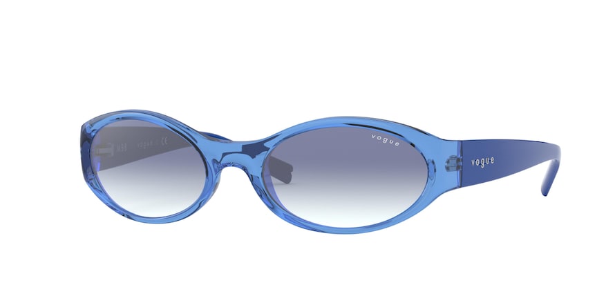 Vogue VO5315S Oval Sunglasses  2801X0-TRANSPARENT BLUE 53-18-125 - Color Map blue