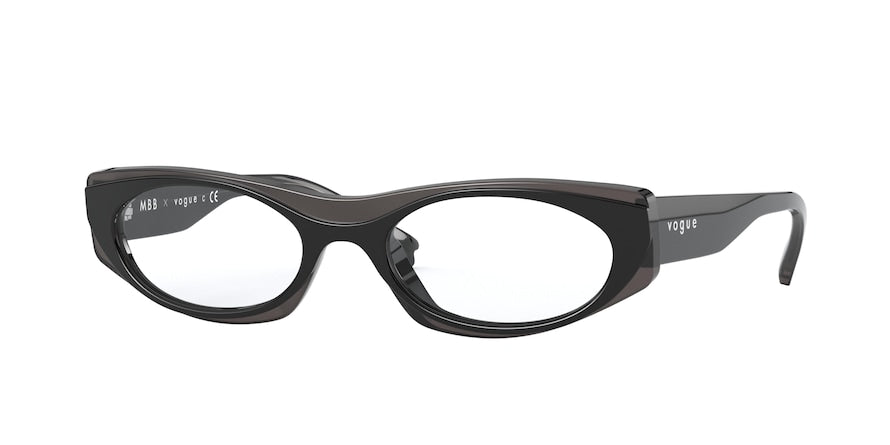 Vogue VO5316 Pillow Eyeglasses  2813-TOP BLACK OPAL BLACK 52-19-135 - Color Map black