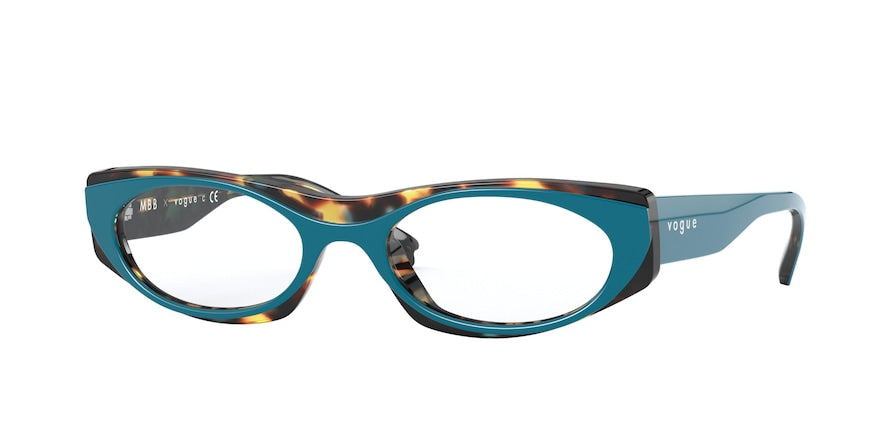 Vogue VO5316 Pillow Eyeglasses  2816-TOP GREEN/BLUE MULTI HAVANA 52-19-135 - Color Map green