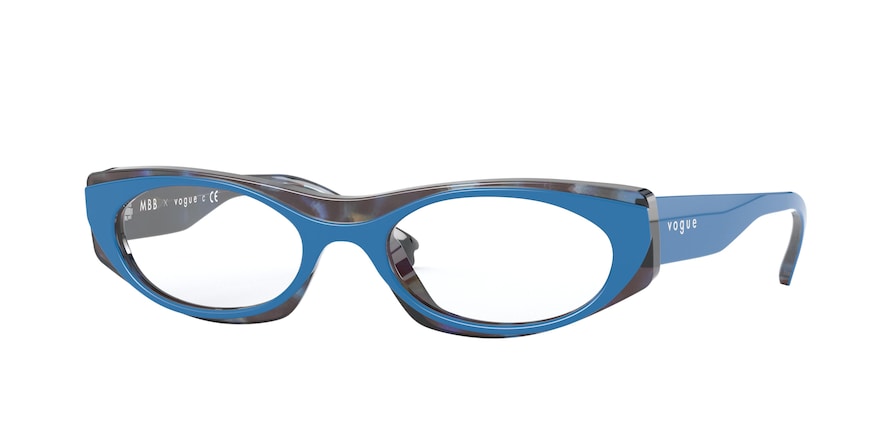 Vogue VO5316 Pillow Eyeglasses  2817-TOP BLUE MULTICOLOR HAVANA 52-19-135 - Color Map blue