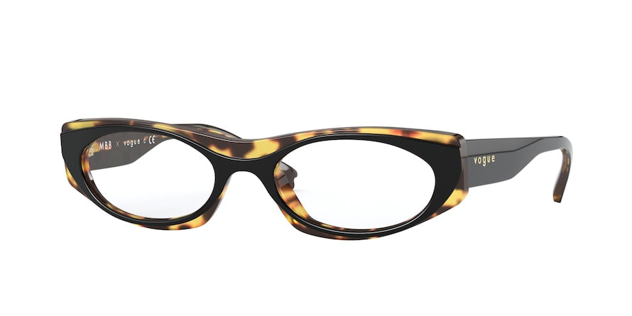 Vogue VO5316 Pillow Eyeglasses  2818-TOP BLACK HAVANA 52-19-135 - Color Map black