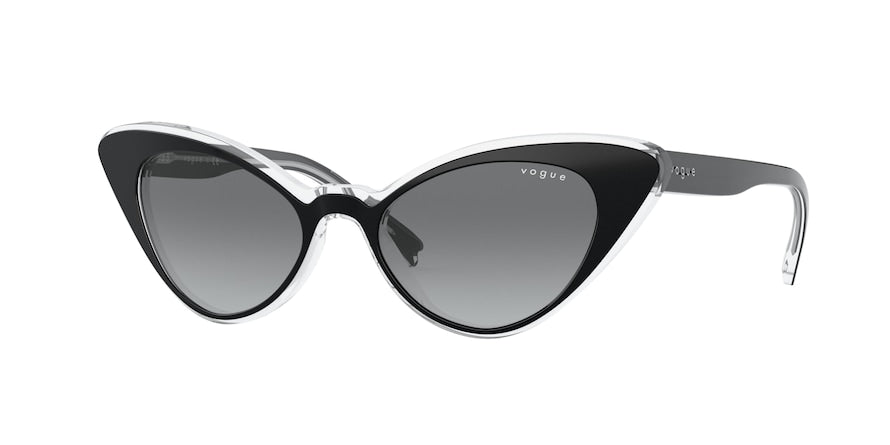 Vogue VO5317S Cat Eye Sunglasses  W82711-TOP BLACK/CRYSTAL 49-17-135 - Color Map black