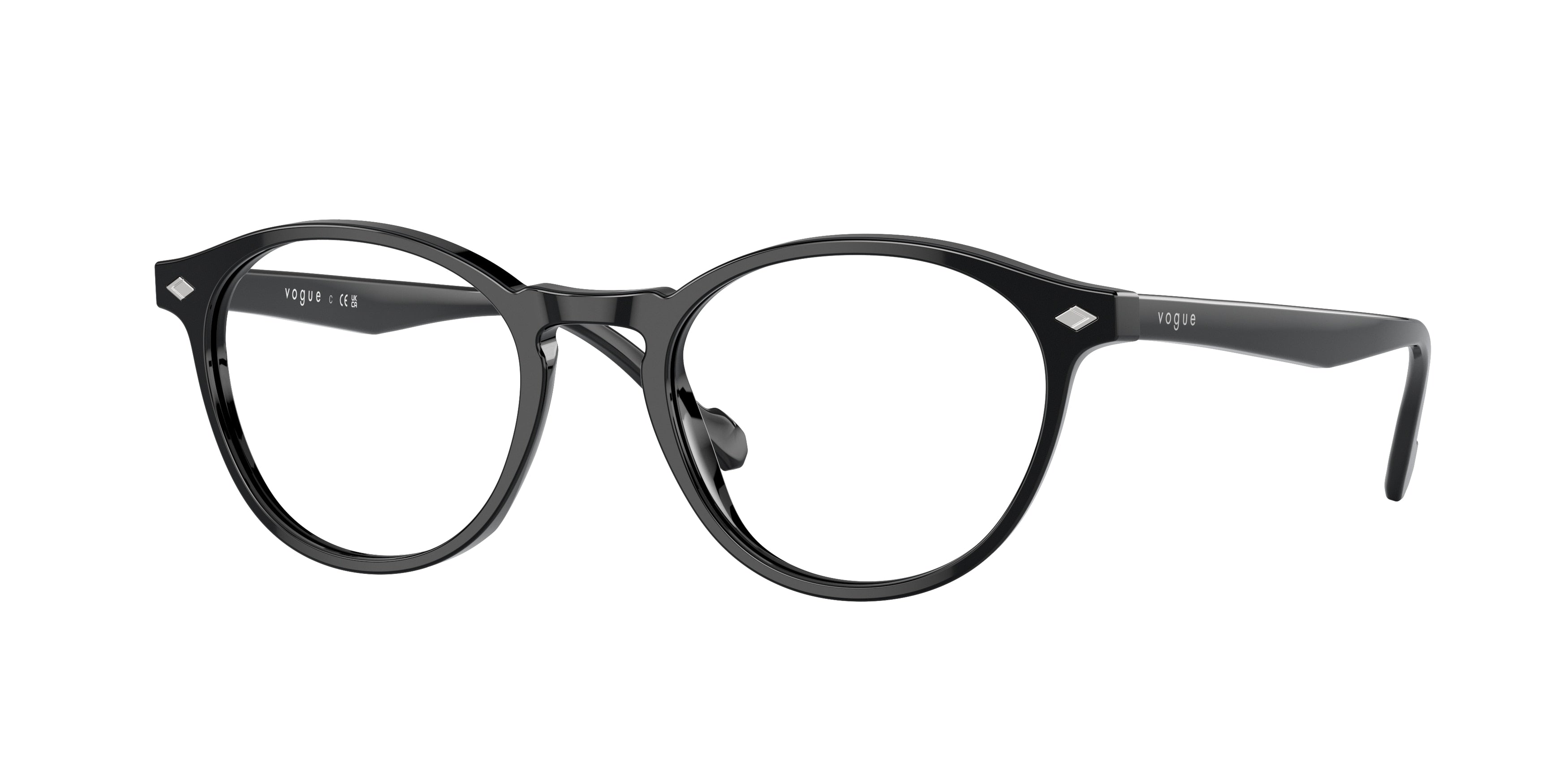 Vogue VO5326 Oval Eyeglasses  W44-Black 51-145-19 - Color Map Black