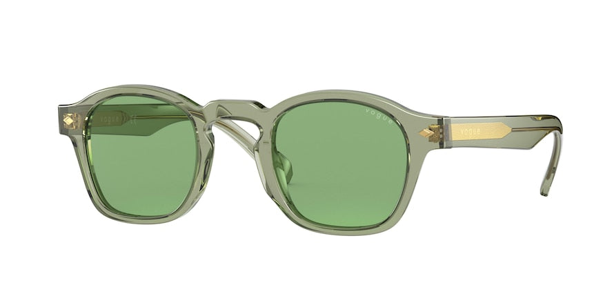 Vogue VO5329S Square Sunglasses  2821/2-TRANSPARENT GREEN 48-24-145 - Color Map green