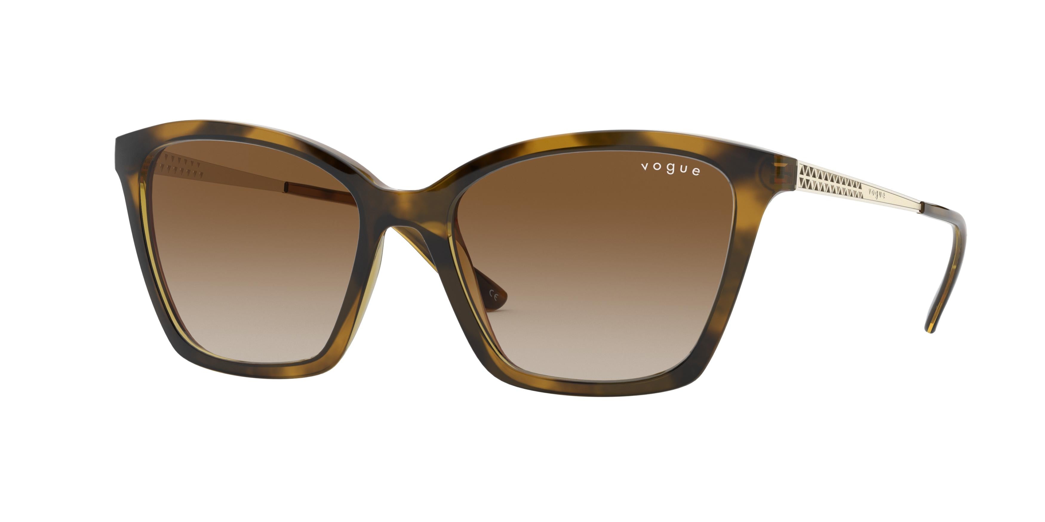 Vogue VO5333S Cat Eye Sunglasses  W65613-Dark Havana 54-140-17 - Color Map Brown