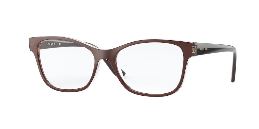 Vogue VO5335F Pillow Eyeglasses  2845-TOP BROWN PEARL TRANSPARENT 55-16-140 - Color Map brown