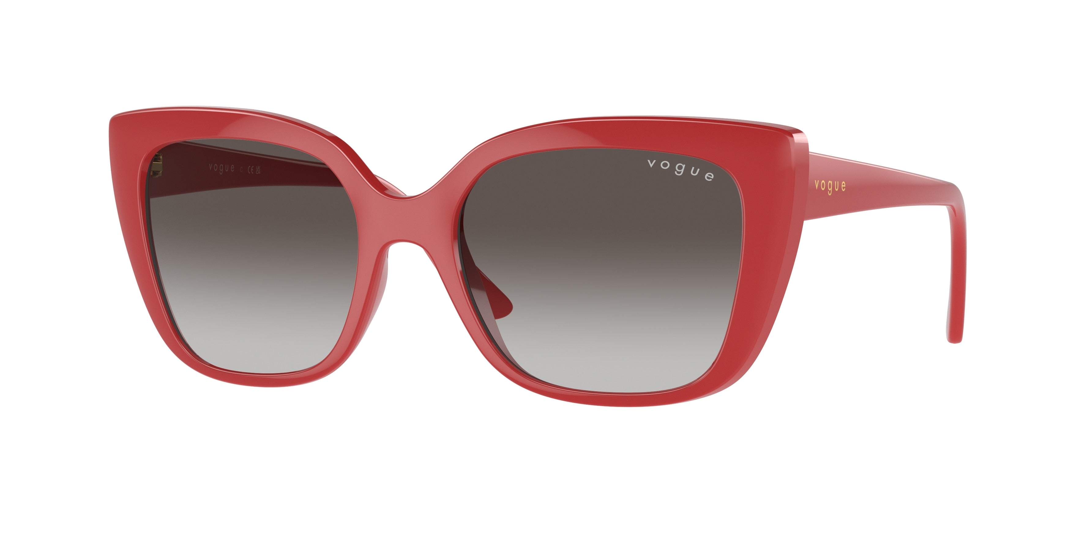 Vogue VO5337S Square Sunglasses  30808G-Full Red 53-140-18 - Color Map Red