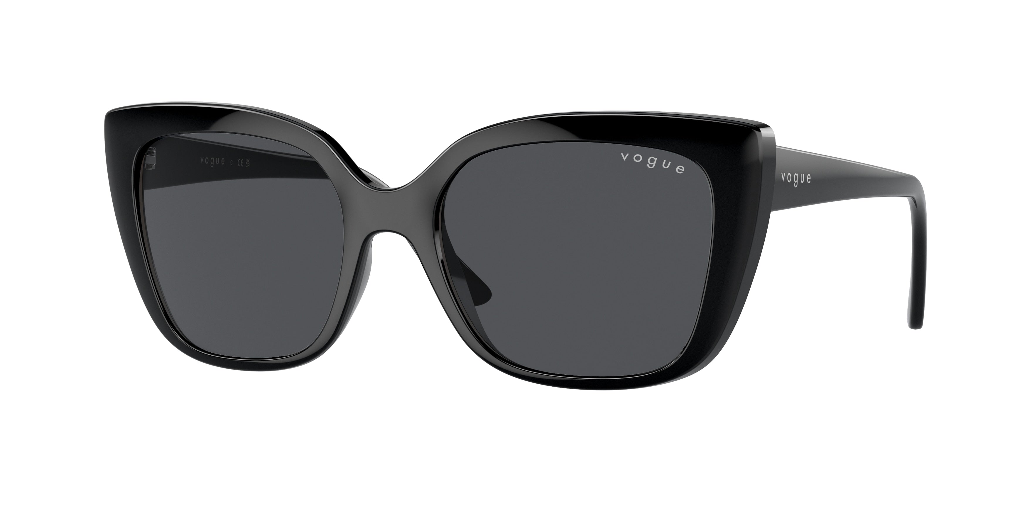 Vogue VO5337S Square Sunglasses  W44/87-Black 53-140-18 - Color Map Black