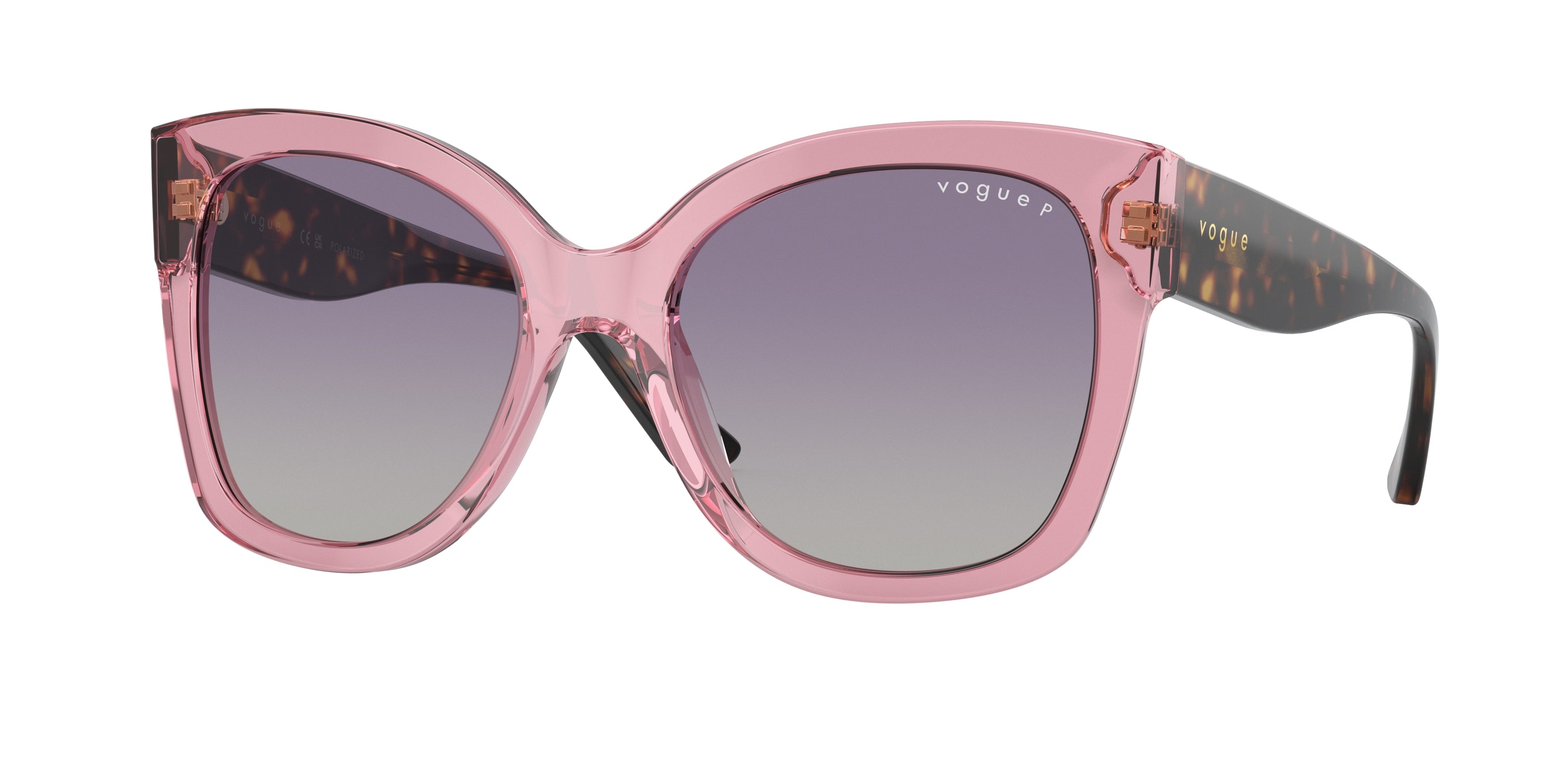 Vogue VO5338S Pillow Sunglasses  28368J-Transparent Pink 54-140-19 - Color Map Pink