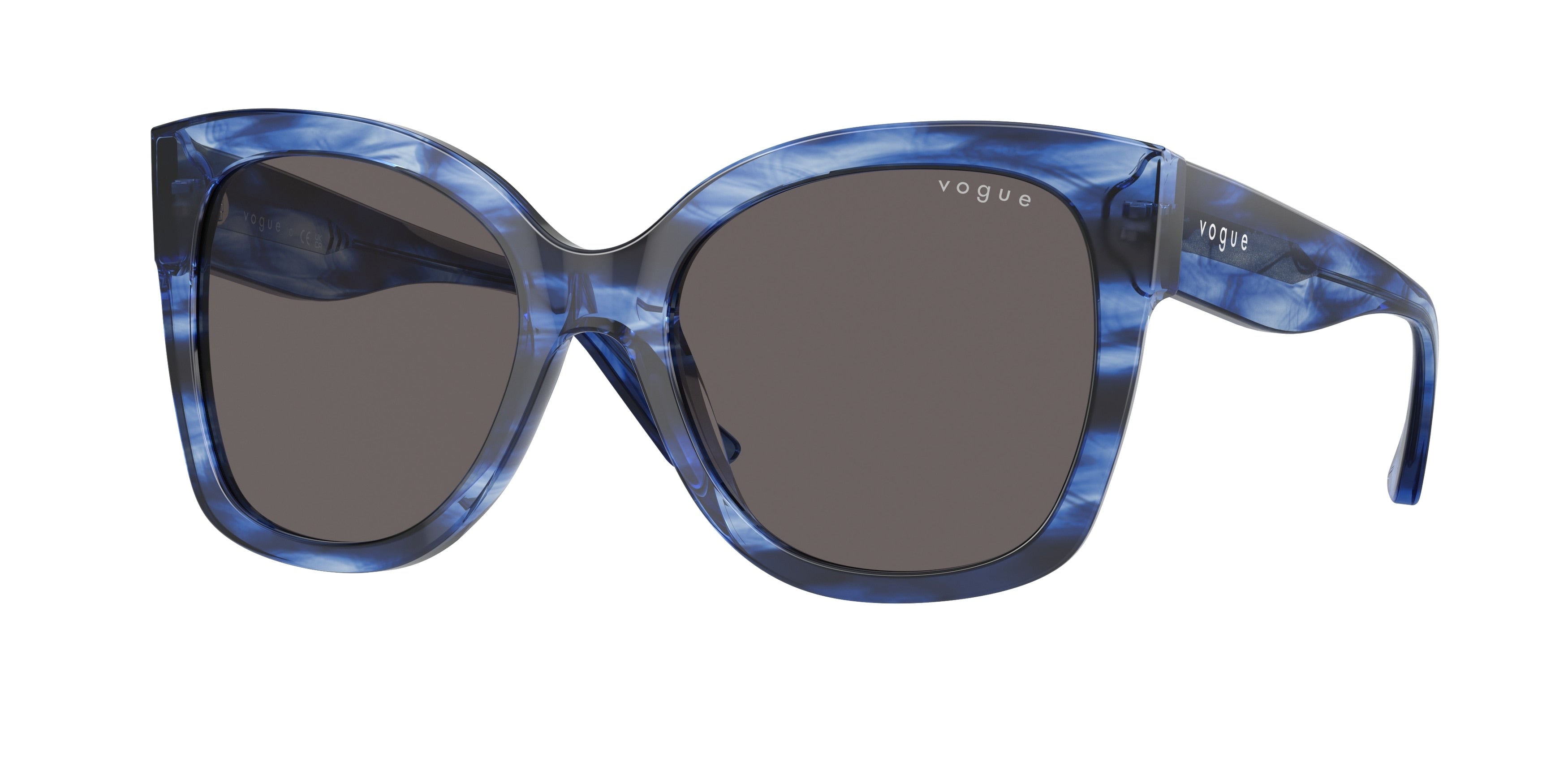 Vogue VO5338S Pillow Sunglasses  308787-Blue Havana 54-140-19 - Color Map Blue