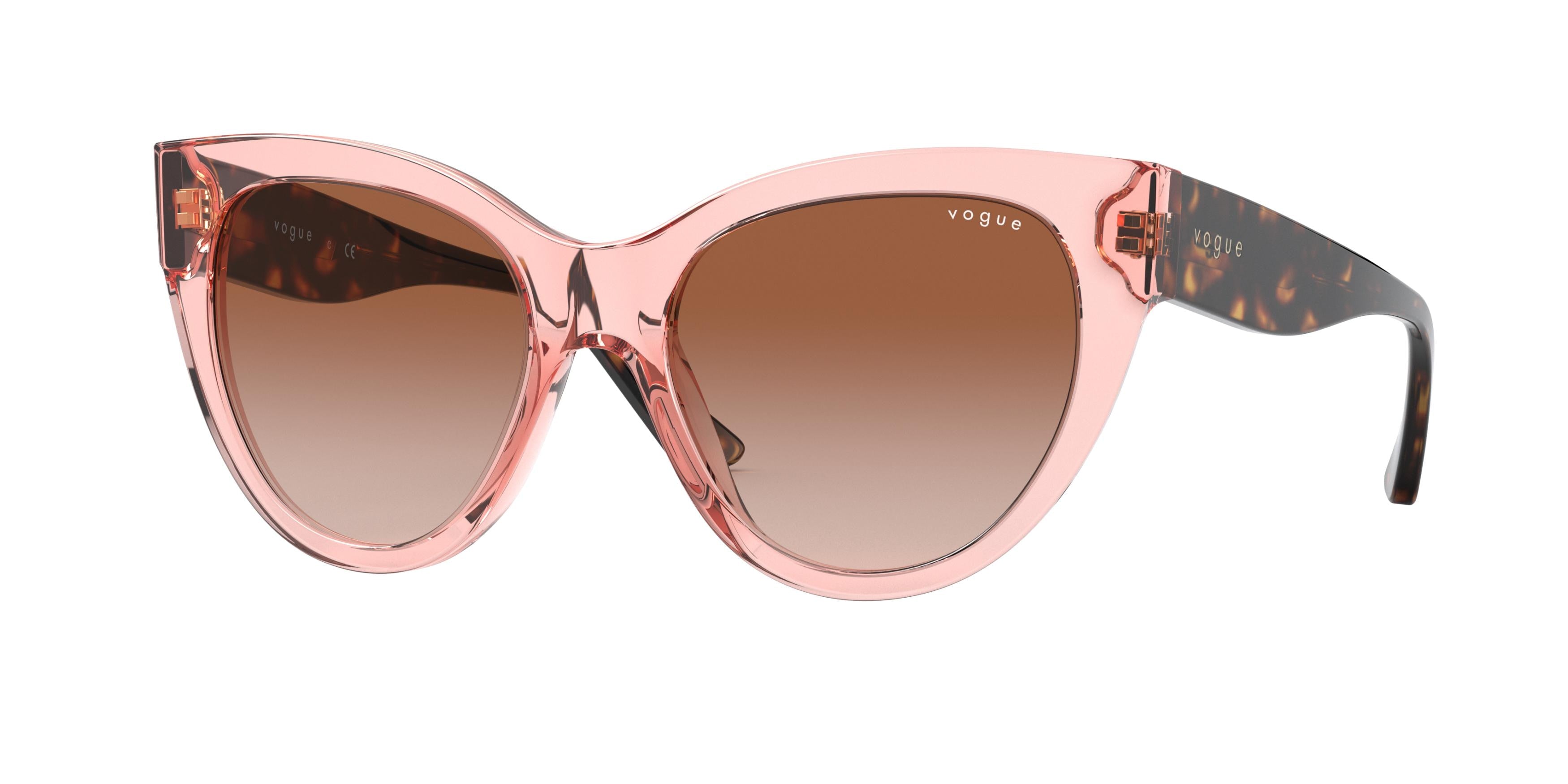 Vogue VO5339S Cat Eye Sunglasses  282813-Transparent Pink 52-140-18 - Color Map Pink