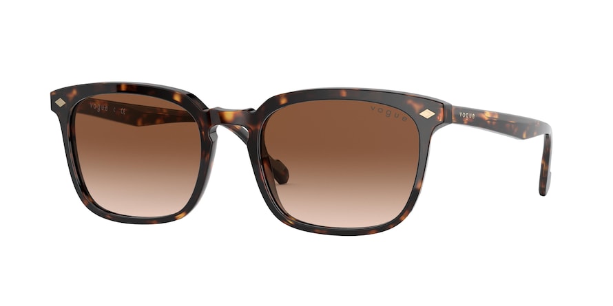 Vogue VO5347S Rectangle Sunglasses  W65613-DARK HAVANA 53-19-145 - Color Map havana