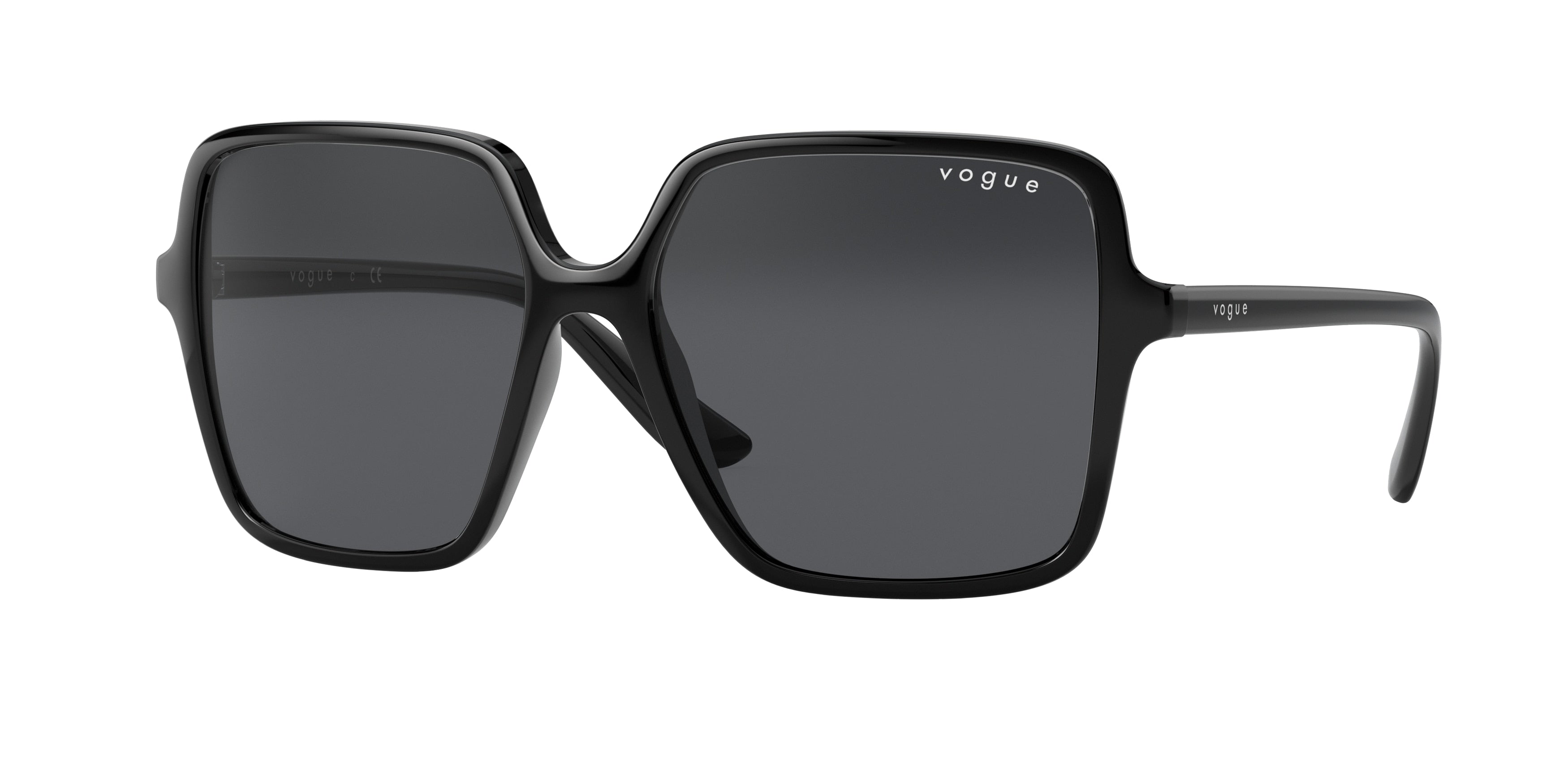 Vogue VO5352S Square Sunglasses  W44/87-Black 56-140-16 - Color Map Black