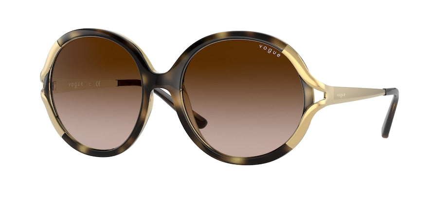 Vogue VO5354S Round Sunglasses  W65613-DARK HAVANA 56-18-135 - Color Map havana