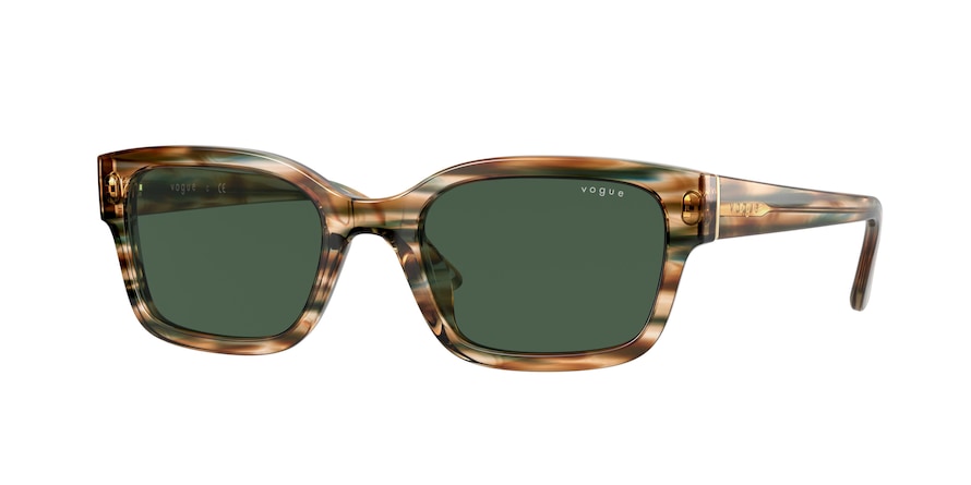 Vogue VO5357S Pillow Sunglasses  286771-BROWN STRIPED GREEN 51-20-140 - Color Map brown