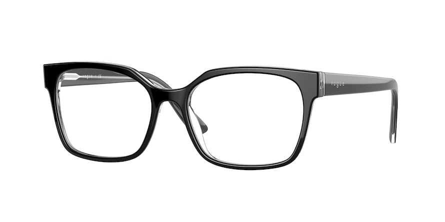 Vogue VO5358 Pillow Eyeglasses  W827-TOP BLACK ON CRYSTAL 53-16-140 - Color Map black