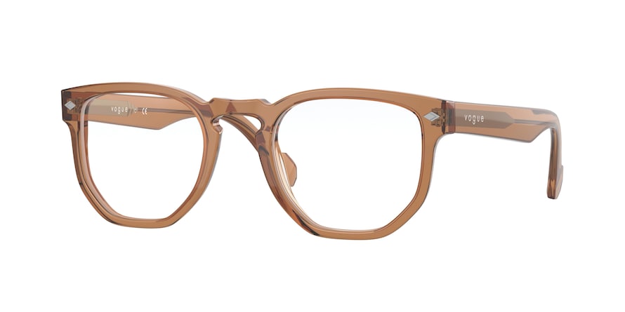 Vogue VO5360 Irregular Eyeglasses  2855-TRANSPARENT CARAMEL 49-22-145 - Color Map light brown