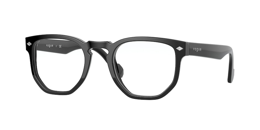 Vogue VO5360 Irregular Eyeglasses  W44-BLACK 49-22-145 - Color Map black