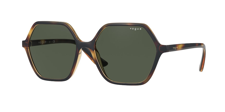 Vogue VO5361SF Irregular Sunglasses  W65671-DARK HAVANA 56-15-140 - Color Map havana