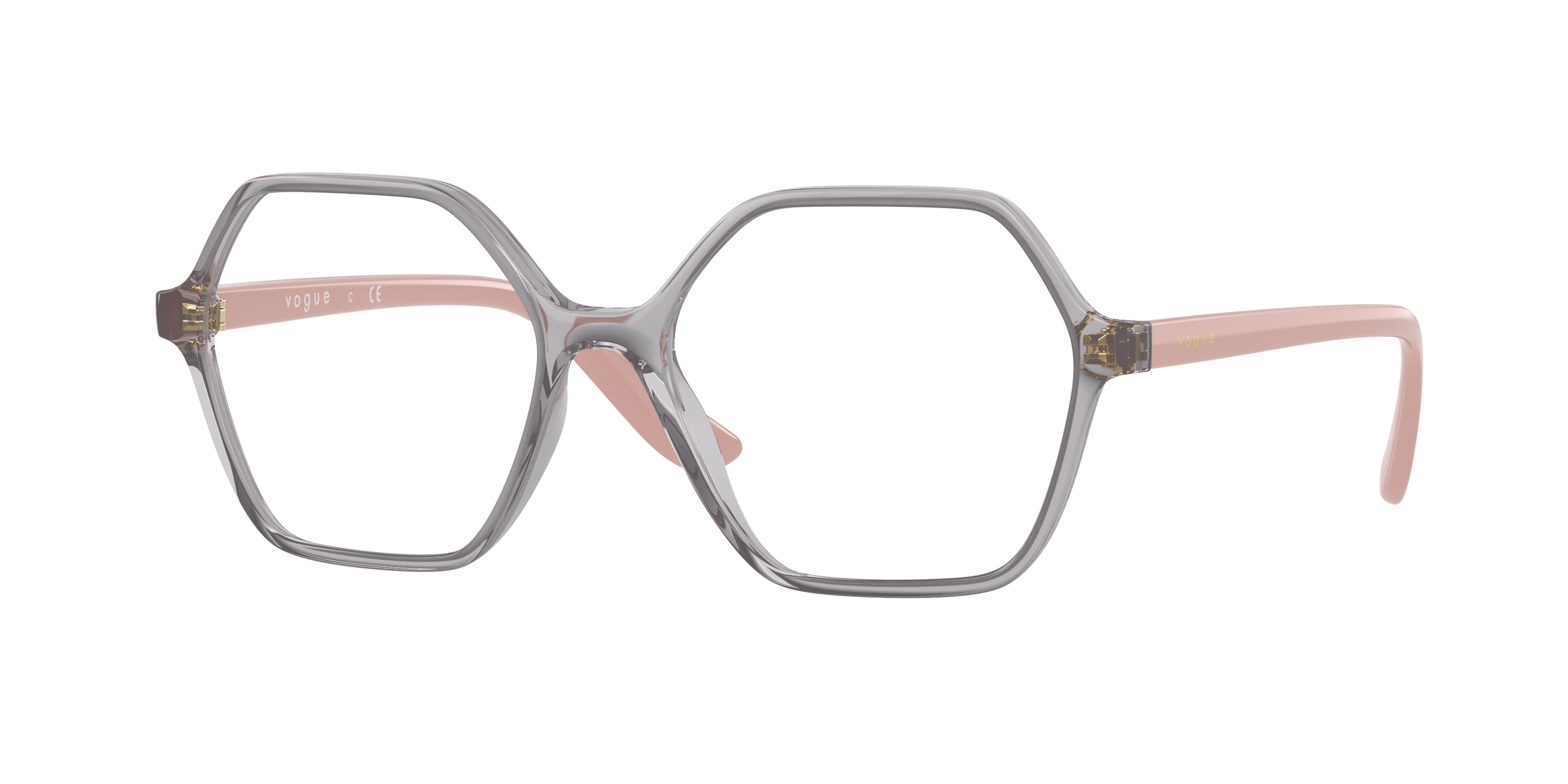 Vogue VO5363 Irregular Eyeglasses  2903-Transparent Grey 53-140-16 - Color Map Grey