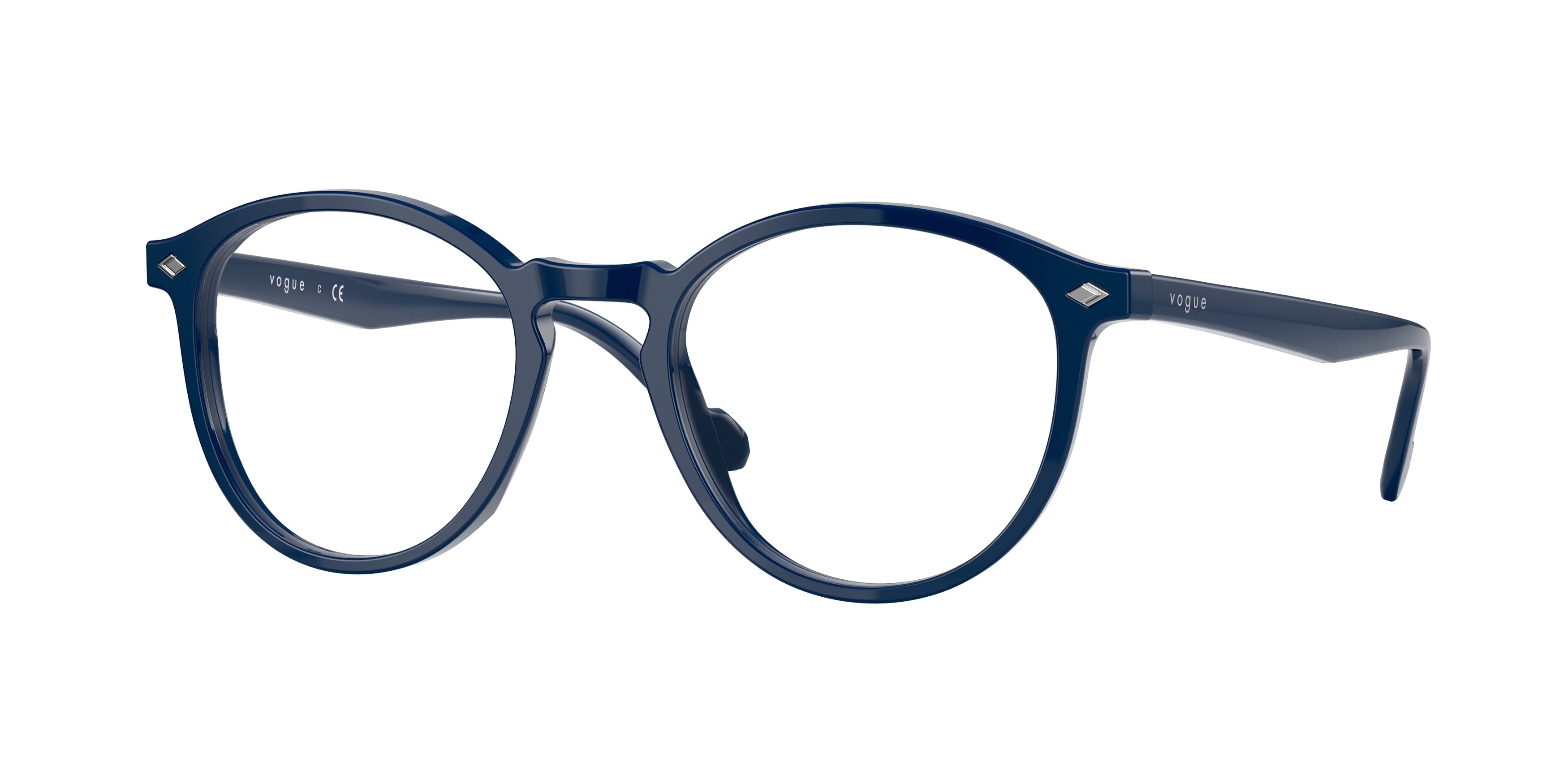 Vogue VO5367 Round Eyeglasses  2484-Dark Blue 50-145-20 - Color Map Blue