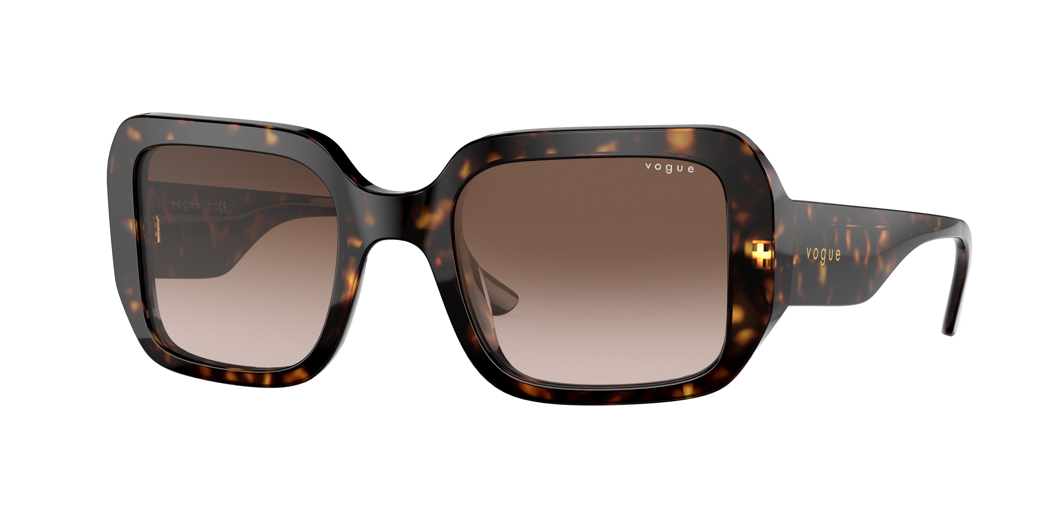 Vogue VO5369S Rectangle Sunglasses  W65613-Havana 51-140-22 - Color Map Tortoise